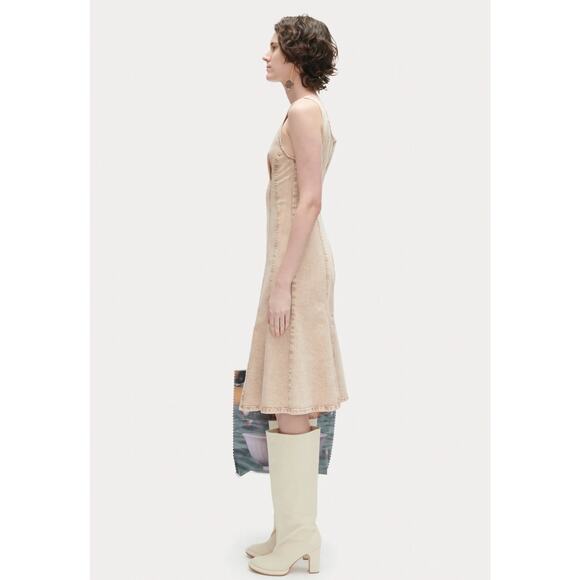 Rachel Comey Fervie Dress Brown Acid Wash Pomona Denim $595 NOWT Size 4 - Picture 8 of 16